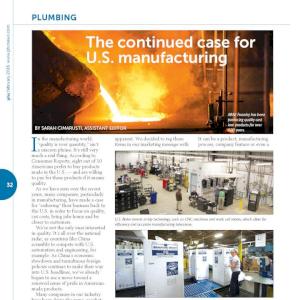 The Continued case for U.S. Manufacturing